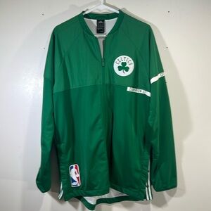 Adidas Boston Celtics warm up jacket men large new no tags.